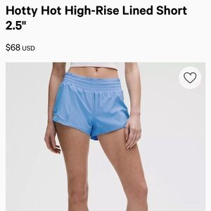 Women's lulu lemonBlue High-Rise Lined Shorts